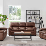 Bonded Faux Leather Sofa - 2 Seater | Light Brown