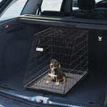 Pawhut Trapeze Collapsible Dog Pet Travel Box Cage Removable Tray 93lx58wx65h Cm