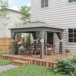 3x3(m) Pop Up Gazebo W/ Solar-powered Led Lights Curtain