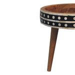 Solid Mango Wood Mini Pattern Nordic End Table