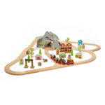 Wooden Wild West Train Set - 62 Pieces