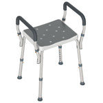 HOMCOM Rust-free Aluminium Bath Chair With Adjustable Height