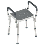 Rust-free Aluminium Bath Chair With Adjustable Height, Grey