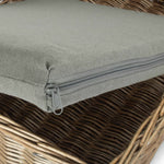 Small Wicker Rectangular Dog Bed With Cushion | Small | Brown