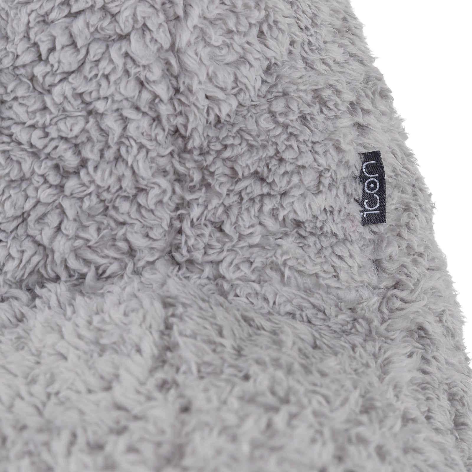 Teddy Borg Cuddle Cushion Pillow | Light Grey