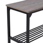 4-piece Industrial Dining Table Set With 2 Chairs And Bench – Vintage Metal Kitchen Furniture | Grey