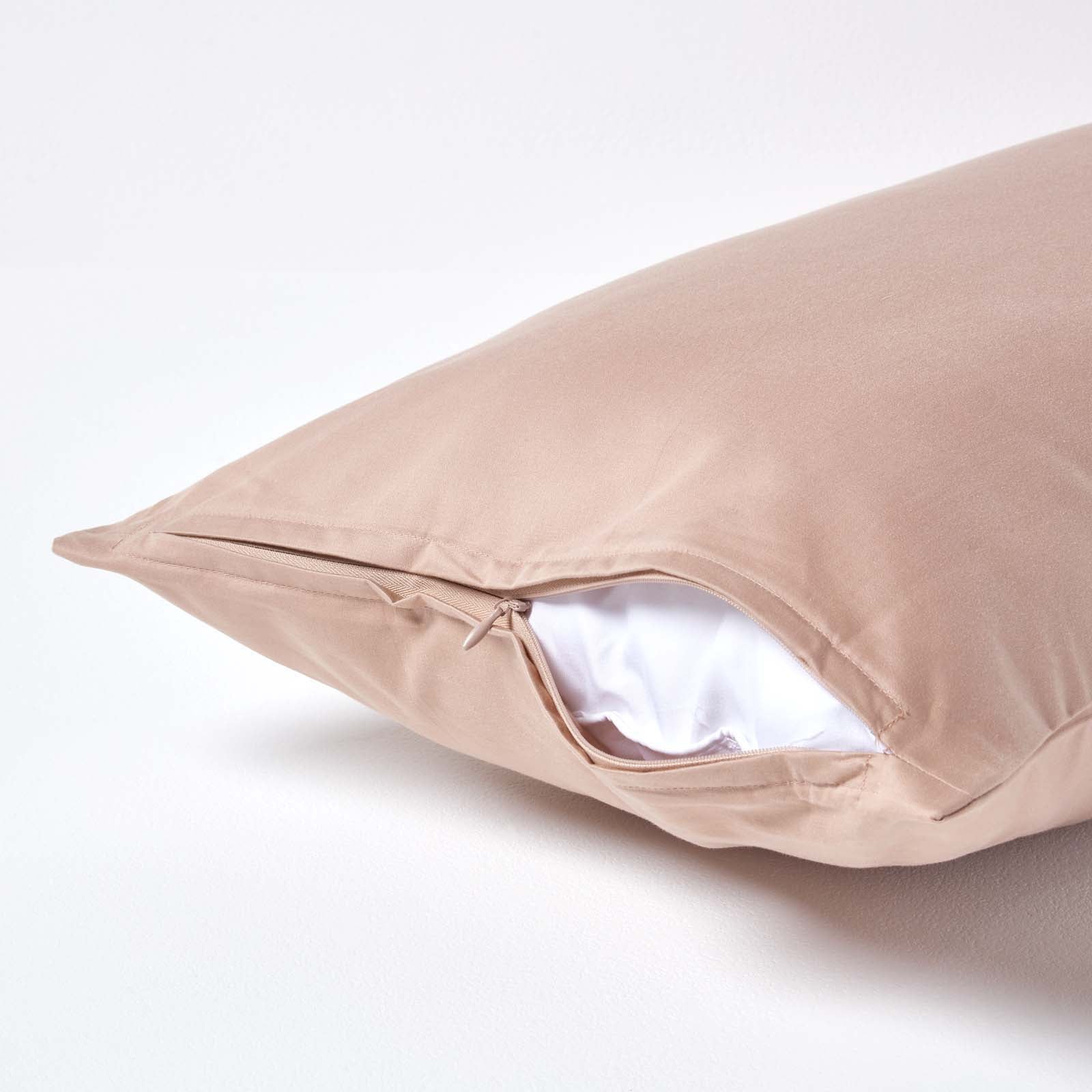 European Size Egyptian Cotton Pillowcase 1000 Tc | 40 x 80cm | Moonlight Beige
