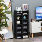 Set Of 2 Cd Storage Units With Adjustable Shelves | One Size | Black