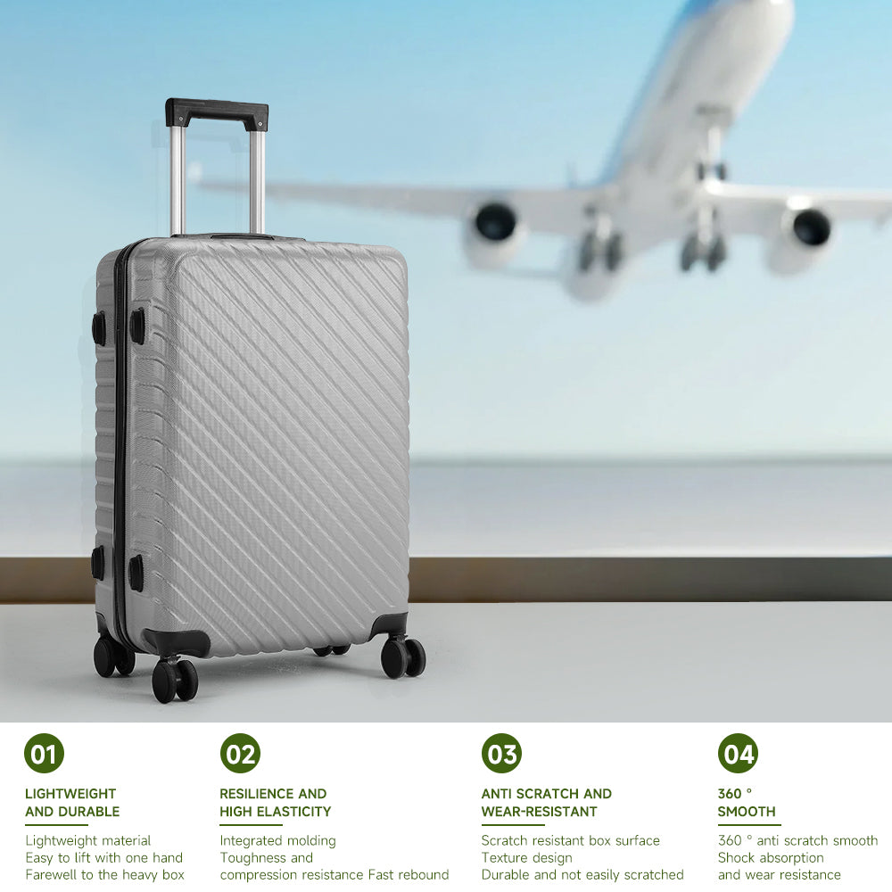 Grey Suitcase With Combination Lock