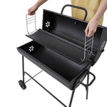 Outdoor Garden Charcoal Grill With Wheels