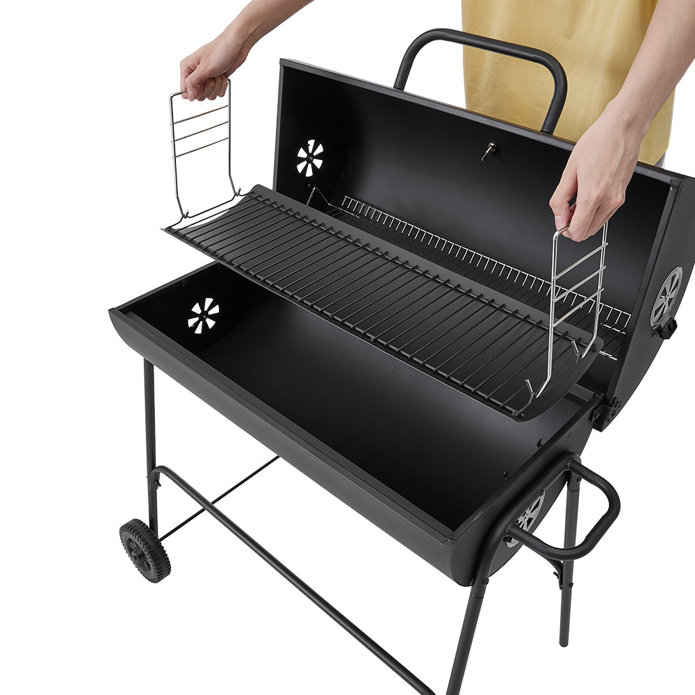 Outdoor Garden Charcoal Grill With Wheels