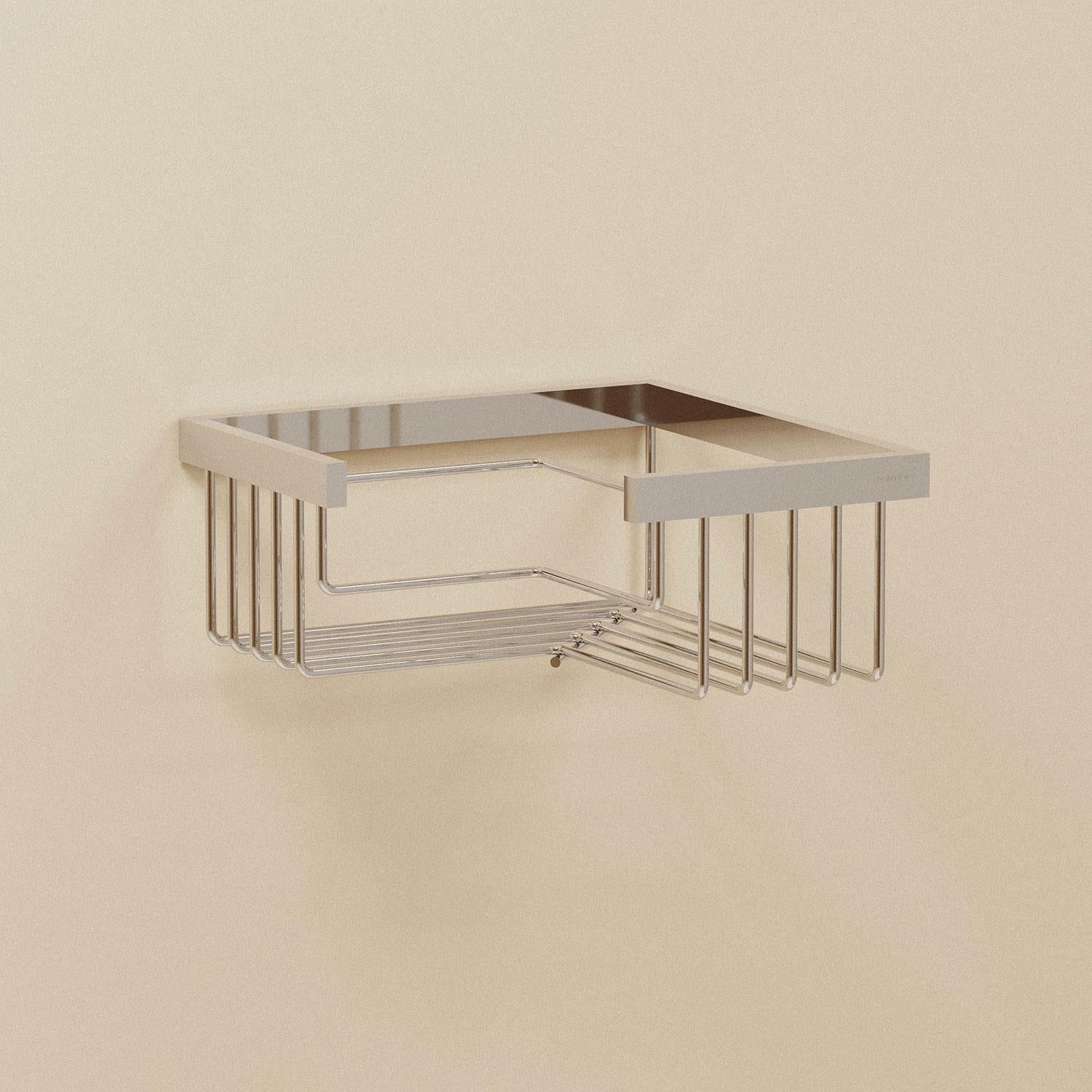 Corner Shower Caddy, 20cm, Chrome, Wall Mounted, Architect Collection