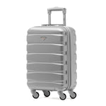 55x35x20cm Cabin Carry On Suitcase Hard Shell Overhead Luggage 100+ Airlines Approved | Cabin | Silver