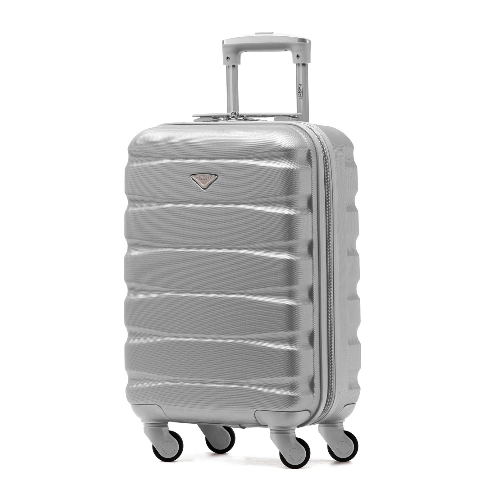 55x35x20cm Cabin Carry On Suitcase Hard Shell Overhead Luggage 100+ Airlines Approved | Cabin | Silver