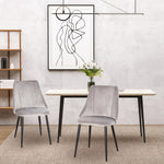 High Back Dining Chairs Modern Upholstered Velvet Touch