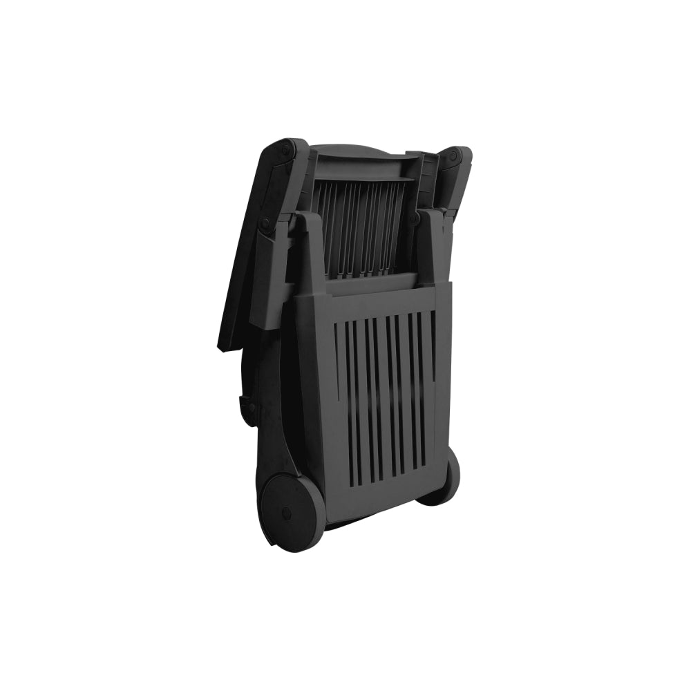 Outdoor Folding Lounge Chair Recliner With Wheels | Black