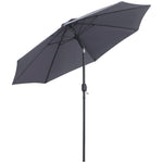 2.7m Parasol With Tilt And Crank | Charcoal Gray