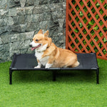 Pawhut Large Pet Cot Portable Dog Cat Sleep Bed Elevated Camping Outdoor | Black