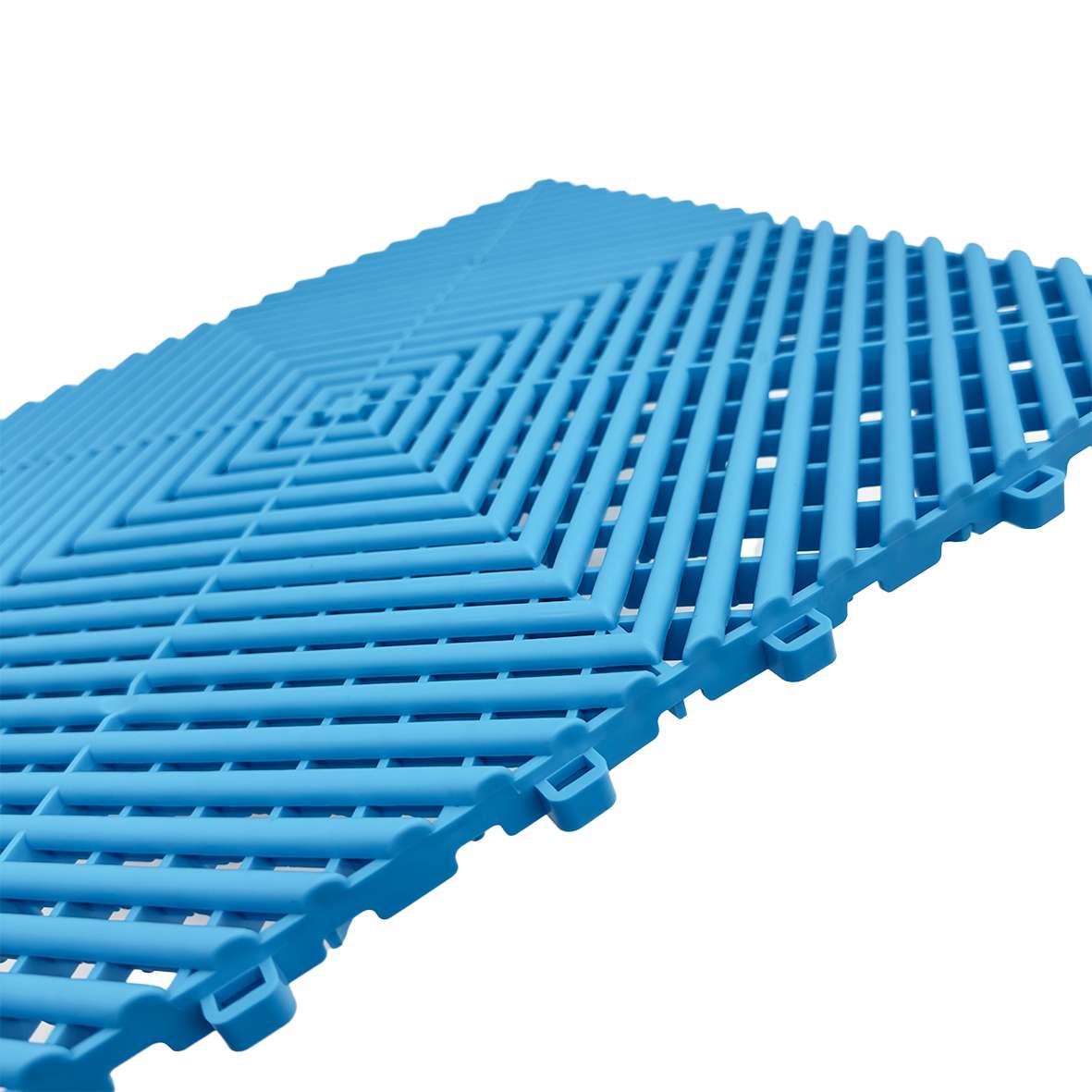 Heavy Duty Vented Garage Interlocking Floor Tiles | Light Blue