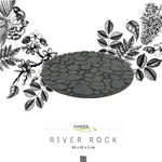 Rubber Garden Stepping Stones - River Rock | Set of 2 | Grey