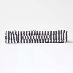 Cotton Thin Striped Floor Cushion | 40cm x 40cm | Black