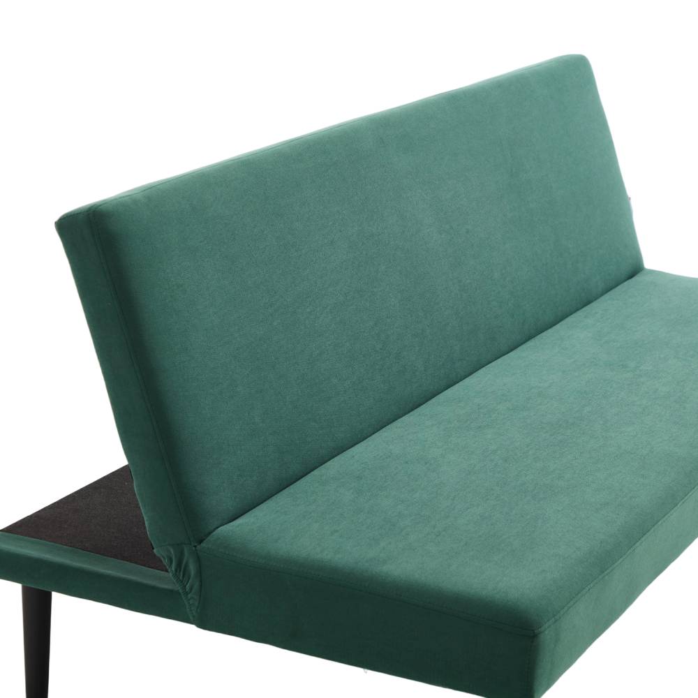 Modern Fabric Sofa Bed With Folding Design – Convertible, Compact & Stylish | Green