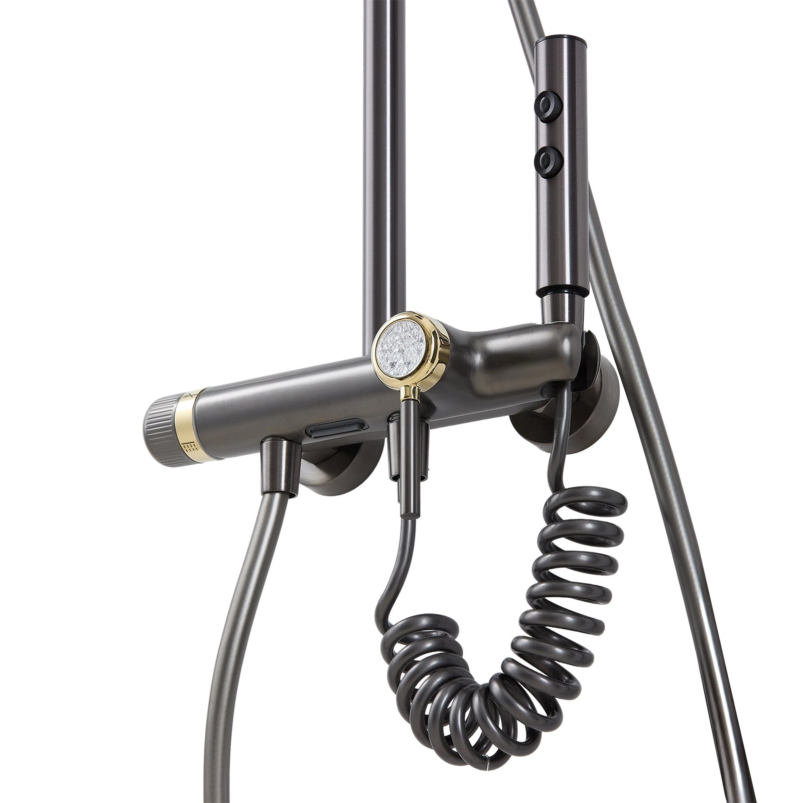 Breeins Wall-mount Bathroom Shower System Set With Bidet
