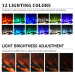 100''recessed & Freestanding Electric Fireplace – 12 Led Flame Colors, 900w/1800w Heat Settings, Touch Screen & Remote With Thermostat & Timer