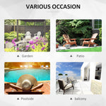 3 Pc Outdoor Rattan Daybed Sofa Table W/ Canopy