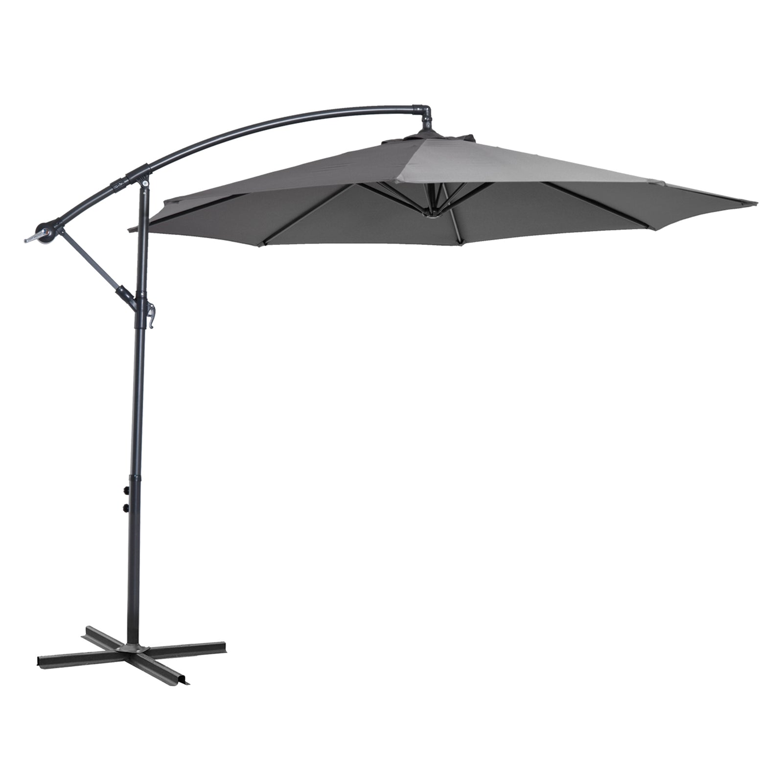 3m Garden Parasol W/ Crank & Base