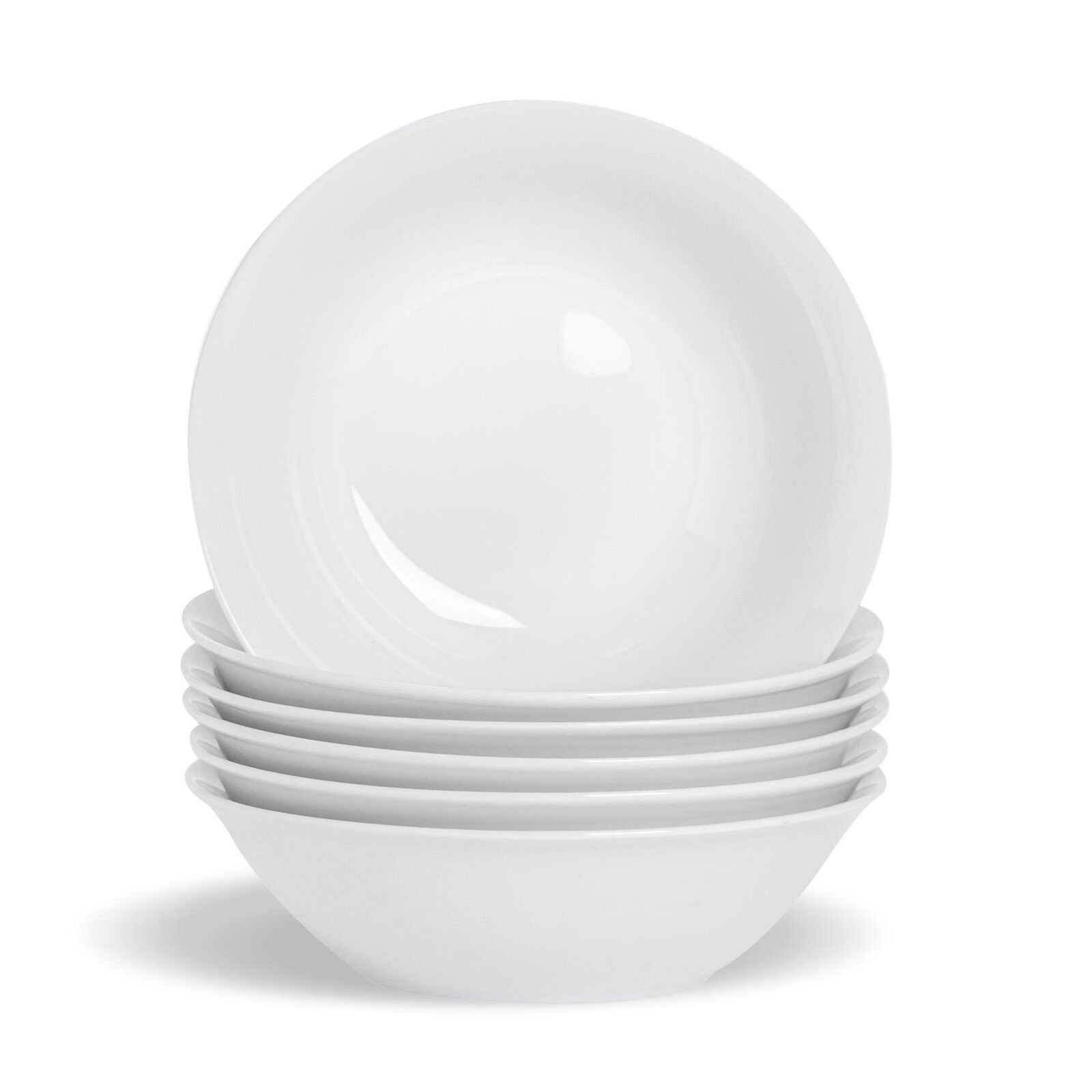 Cereal Dessert Bowls White Porcelain 6 Piece Set 7" Catering