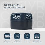 Airsip 500ml Refillable Dehumidifier With Calcium Chloride Tab - Navy