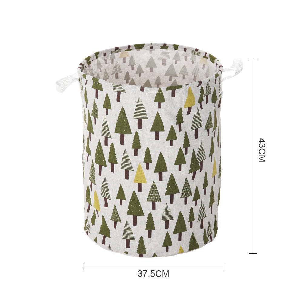 Household Dirty Clothes Hamper, Laundry Basket With Handles Folding | White