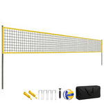 SPORTNOW Portable Volleyball Net Set With Adjustable Height Steel Poles