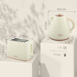 Kettle & 2 Slice Toaster | Beige