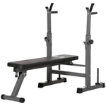 Adjustable Foldable Weight Bench With Barbell Rack