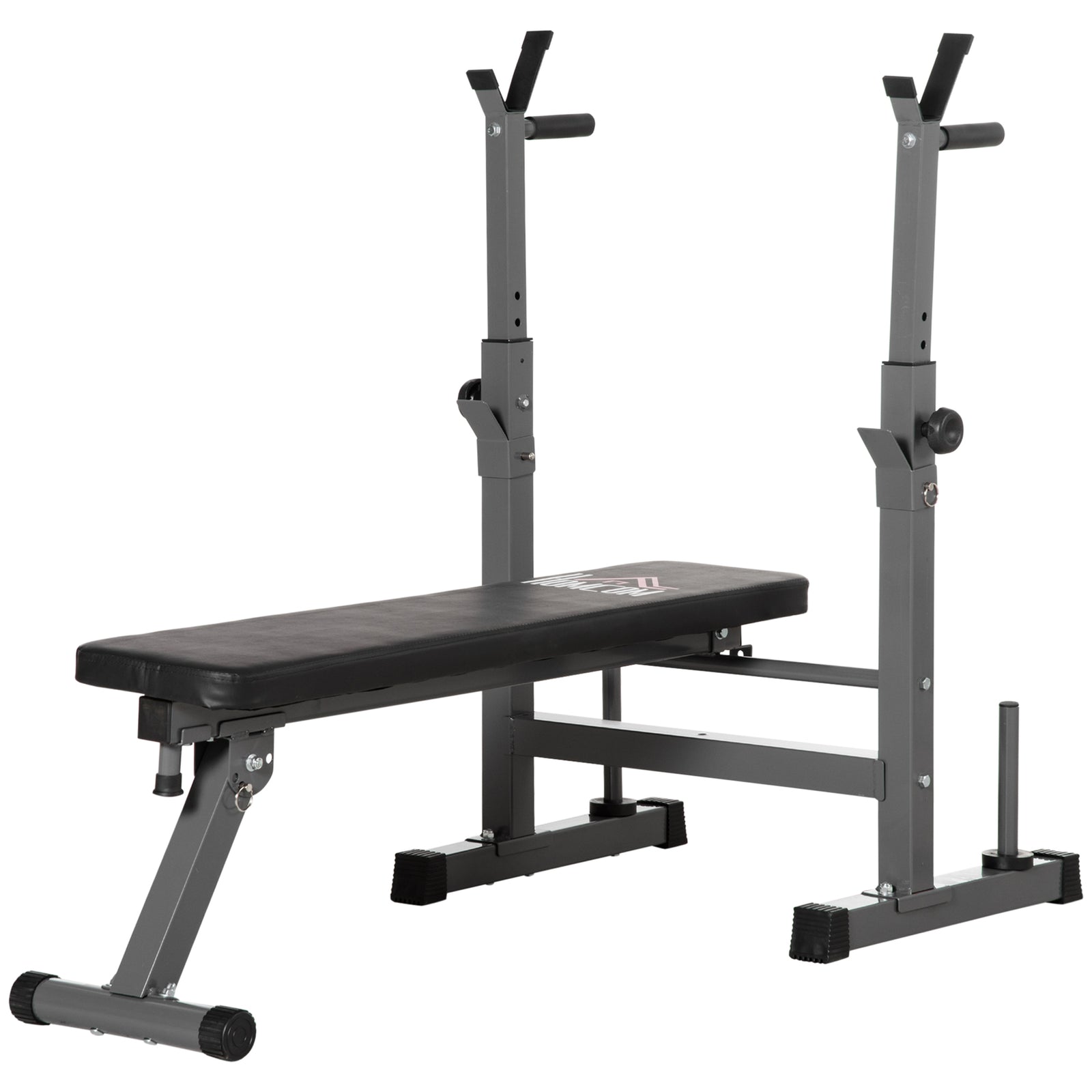 Adjustable Foldable Weight Bench With Barbell Rack
