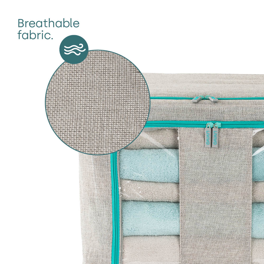 Folding Storage Bag With Metal Frame | One Size | Grey