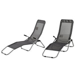 Set Of 2 Patio Chaise Lounge Chairs, Adjustable