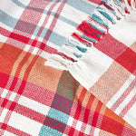 Tartan 100% Cotton Falun Throw With Tassels | 255cm x 360cm | Red