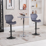 Bar Stool Set Of 2 Fabric Swivel Counter