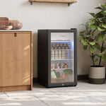 Breeins 83l Door Beverage Cooler With Led Light & Freezer Box