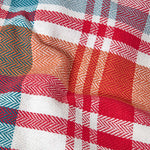 Tartan 100% Cotton Falun Throw With Tassels | 225cm x 255cm | Red