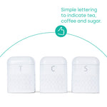 Taurus Bread Bin & Canister Set - White