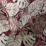 Tropical Garden Red 100% Cotton Duvet Cover Set With Piped Edging | Super King | Red