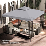 3x3m Gazebo Top Cover Double Tier Canopy Replacement | Light Slate Gray