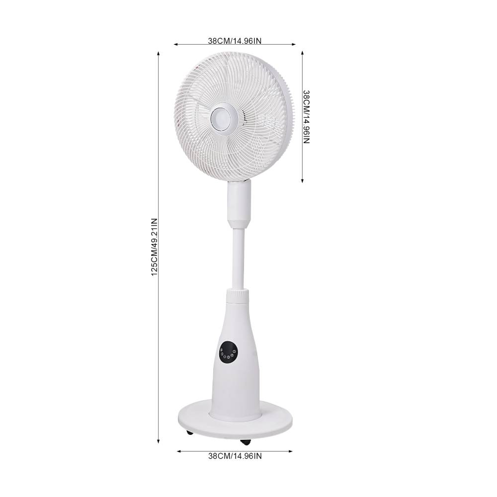 2L Misting Cooling Fan with Remote Control, Portable Pedestal Fan