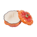 Enamelled Cast Iron Pumpkin Dutch Oven With Lid And Handles | Orange
