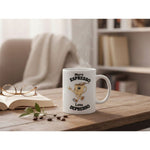 Dyzi More Espresso Less Despresso Quote Ceramic Mug White