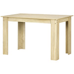 Dining Table For 4-6 People, Wood Effect Tabletop | Oak